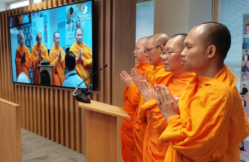 Monks at Surrey County Council